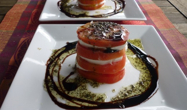 Tomates con mozzarella de bufala