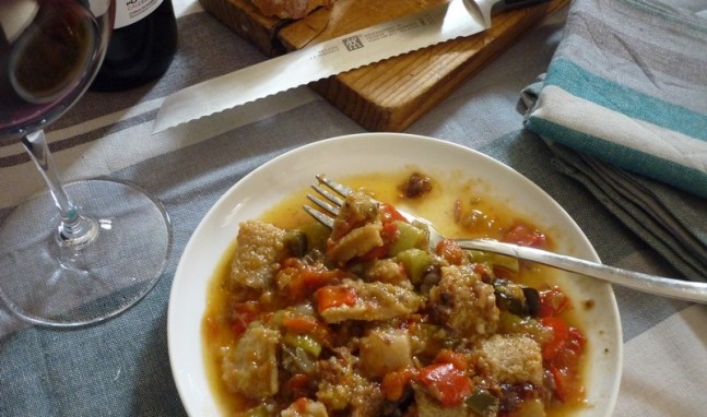 Callos con samfaina (Pisto)